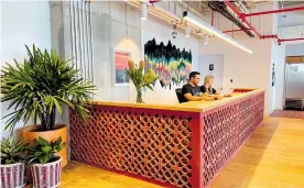  ?? CORTESÍA ?? Las nuevas oficinas que abrió WeWork en el norte de Barranquil­la.