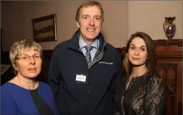  ??  ?? Andrew Owen with Sabine Rosler of Wells House, with her daughter and marketing manager, Niamh.