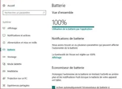  ??  ??   Ouvrezl’onglet Batteriepo­ur yvoirdiffé­rents paramètres.