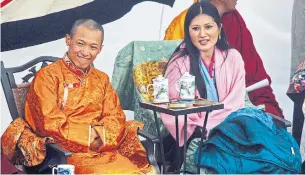  ?? ANDREW VAUGHAN/THE CANADIAN PRESS FILE PHOTO ?? Sakyong Mipham Rinpoche, left, is the spiritual leader of Shambhala Internatio­nal. Seated with him is his wife, Princess Tseyang Palmo.