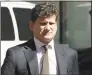  ?? Charles Krupa / Associated Press ?? Gordon Caplan arrives at federal court in Boston on April 3 to face charges in a nationwide college admissions bribery scandal.