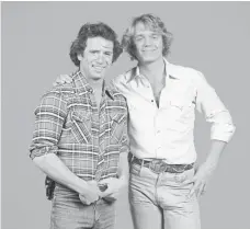  ?? CBS ?? Tom Wopat, left, and John Schneider rose to fame as cousins who kept the law on its toes in fictional Hazzard County, Georgia.