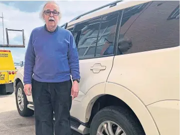  ?? ?? DEFLATED: William Seton, 79, had his SUV targeted near his home at City Quay.