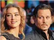  ?? FOTOS:DPA/AFP ?? Auch sehr teuer: Die Scheidung von Amber Heard kostete Depp sieben Millionen Dollar.