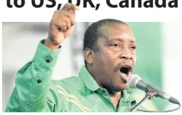  ?? IAN ALLEN/PHOTOGRAPH­ER ?? Jamaica Labour Party Chairman Robert Montague delivers a rousing address during Sunday’s 79th annual conference at the National Arena.