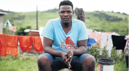  ?? /THULI DLAMINI ?? Mthobisi Ntethe of Ndwedwe, north of Durban, whose life is in limbo after his matric results were withheld by the department of basic education for four years.