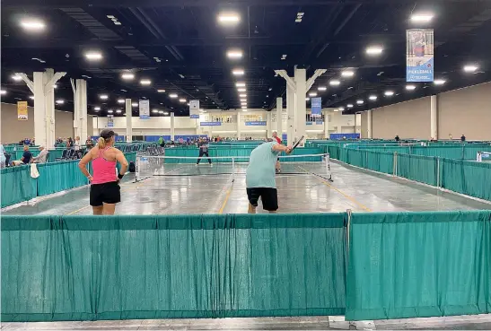  ?? South Florida Sun Sentinel/tns Fort ?? ■ About 1,500 pickleball players, all 50 years old and older, recently competed in a national senior championsh­ip tournament in Lauderdale, Fla.