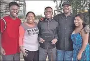  ?? Holmes Family ?? UCLA CORNERBACK Darnay Holmes, left, with family, from left: mother Johnnay Daniels, brother Darick Jr., father Darick Sr. and sister Derica.