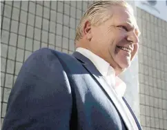  ?? CHRIS YOUNG / THE CANADIAN PRESS ?? Ontario PC Leader Doug Ford