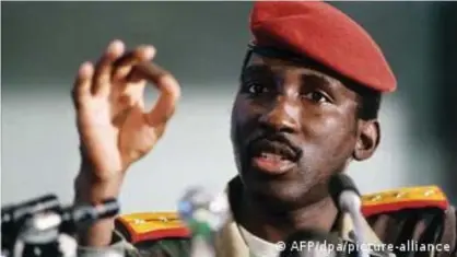  ?? ?? Thomas Sankara, l'ancien président du Burkina Faso, tué en octobre 1987. Il est aussi connu pour avoir renforcé la position des femmes, et de s'être opposé à la polygamie