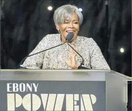  ?? Chris Pizzello Invision/AP ?? HONOREE Cicely Tyson speaks to the crowd at Thurdsay’s Ebony Power 100 gala in Beverly Hills. She closed by reciting Langston Hughes’ “Mother to Son.”