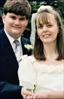  ??  ?? Jailed: Carl Beech, with wife Dawn at their 1992 wedding