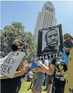  ?? Picture: Irfan Khan/Getty ?? Protest over police brutality and the death of George Floyd in LA this week.