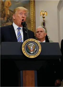  ??  ?? ‘Paranoia’: Donald Trump (above) at a press briefing in the White House earlier this year and (right) daughter Ivanka. Photo: Reuters/Yuri Gripas