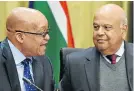  ?? Picture: SIYABULELA DUDA ?? FORMER COLLEAGUES: President Jacob Zuma and former finance minister Pravin Gordhan