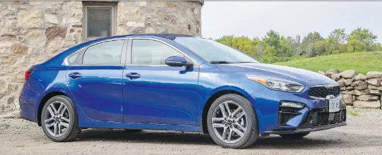  ?? PHOTOS; KIA ?? The 2019 Kia Forte has a base model price of $16,495, but the Korean automaker is opting instead to promote the well-optioned EX model at $20,995.