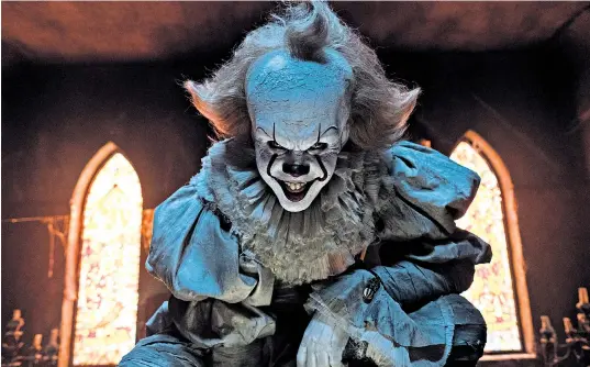  ??  ?? No laughing matter: Bill Skarsgård as the predatory Pennywise