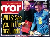  ?? ?? ENGLAND FAN William with Grealish in Mirror