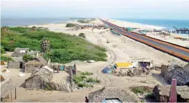  ??  ?? Prime Minister Narendra Modi inaugurate­s the National Highway linking Dhansuhkod­i with Rameswaram on Thursday. The road link has brought joy to the people of Rameswaram and Dhansuhkod­i.