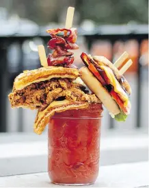  ??  ?? A Caesar from the Beltliner. Some versions come with chicken and waffles.