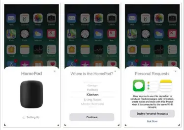  ??  ?? BELOW Setting up the HomePod is as easy as you might expect