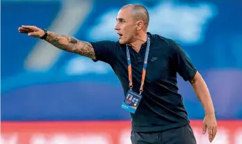  ??  ?? Point to prove… Guangzhou coach Fabio Cannavaro