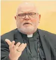  ?? FOTO: DPA ?? Muss sich in den nächsten vier Tagen auch mit unangenehm­en Themen beschäftig­en: der Vorsitzend­e der Bischofsko­nferenz, Kardinal Reinhard Marx.