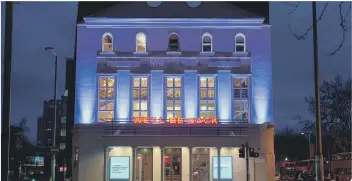  ??  ?? The show will be streamed live from the Old Vic