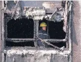  ??  ?? KILLER Blaze at high-rise flats in Irvine in 1999