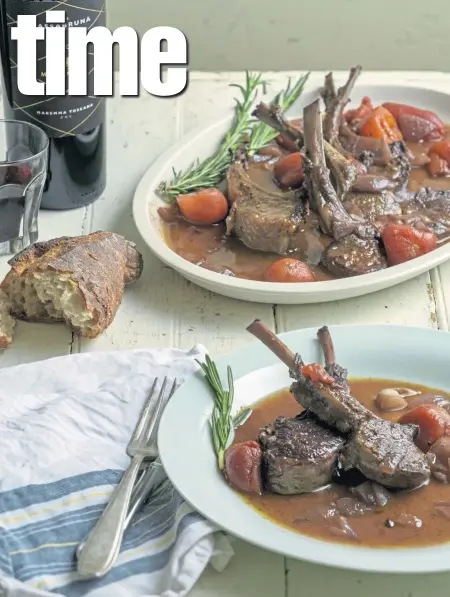  ??  ?? FABULOUS FEAST: Savory lamb chops from Mary Ann Esposito’s new cookbook, ‘Ciao Italia: My Lifelong Food Adventures in Italy.’