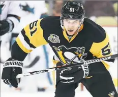  ?? Peter Diana/Post-Gazette ?? The Penguins re-signed Derrick Pouliot to a one-year, one-way deal Wednesday.