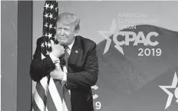  ?? JOSE LUIS MAGANA/AP ?? President Donald Trump gave a two-plus hour speech Saturday at CPAC2019.
