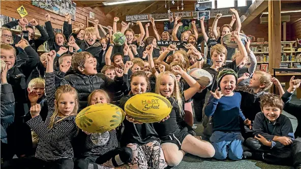  ?? PHOTO: RICKY WILSON/STUFF ?? Les Edwards - Tasman Rugby Union Rugby mad Rai Valley school students are behind the All Blacks 100 per cent.