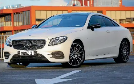  ?? DAVID LINKLATER/STUFF ?? This E 400 is the top of the E-class coupe range for now. But stay tuned (get it?) for the E 50.