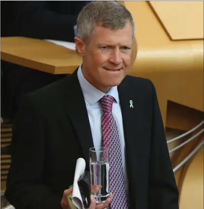  ??  ?? „ Willie Rennie criticised the Government’s track record on mental health care during First Minister’s Questions yesterday.