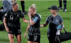  ?? GETTY ?? Betsy Hassett may miss the Wellington Phoenix’s match against Sydney FC today after breaking her nose on Football Ferns duty.