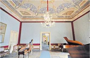  ?? ?? g Noteworthy: the music room at Palazzo Nicolaci