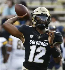  ?? Andy Cross ?? Colorado quarterbac­k Brendon Lewis is a Texas native and is excited to face off with Texas A&M today.