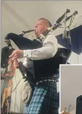  ?? ?? Inveraray’s own Stuart Liddell MBE piped in the haggis.