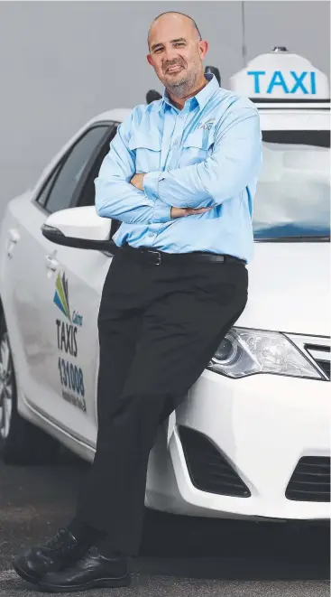  ??  ?? GOOD SAMARITAN: Taxi driver Nicholas Daniels has been nominated for a customer service award at the Taxi Council of Queensland Awards. Picture: BRENDAN RADKE