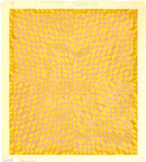  ??  ?? Above: Anni Albers’ study for ‘DO I’ (1973)