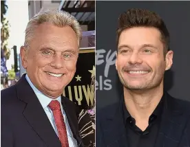  ?? ?? Pat Sajak, left, announced earlier this month that he’s leaving the show, and Sony Pictures Entertainm­ent said Ryan Seacrest, right, will take the show’s helm. Photograph: AP