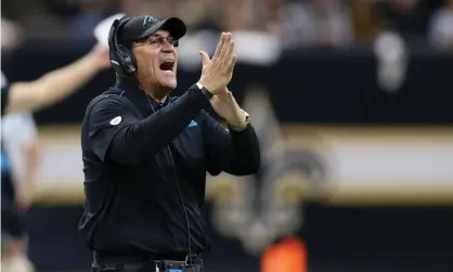  ?? Photograph: Chuck Cook/USA Today Sports ?? Ron Rivera coached the Panthers to a 76-63-1 record in the regular season and a 3-4 postseason mark over nearly nine seasons.