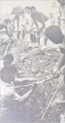  ?? Picture: FILE ?? Royal Fiji Military Forces and FINTEL men work on the new cable to haul it into the COMPAC cable terminus building at Rifle Range, Suva.
