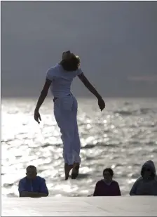  ?? Picture Clare Keogh ?? Taking flight during the Banna contempora­ry dance performanc­e in honour of Roger Casement.