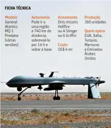  ?? Massoud Hossaini - 13.jun.2010/AFP ?? Drone Predator em pista da base de Candahar (Afeganistã­o)