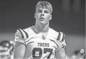  ?? STEPHANIE AMADOR / THE JACKSON SUN ?? Hardin County star Hudson Wolfe, listed as the No. 7 tight end in the country and No. 6 recruit from Tennessee in the class of 2021, says he will commit to Ole Miss.