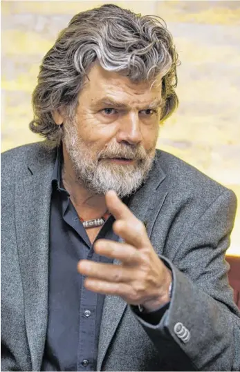  ?? BILD: SN/ANDREAS KOLARIK ?? Reinhold Messner im SN-Gespräch am Donnerstag­abend.