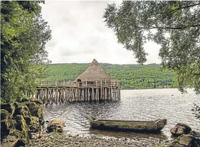  ??  ?? Barrie Andrian and her husband Nick Dixon built the crannog on Loch Tay in the mid-1990s. Picture: Steve Macdougall.