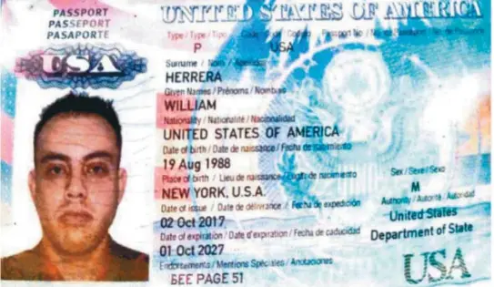  ?? / Archivo particular ?? William Herrera López es ciudadano colombo estadounid­ense.